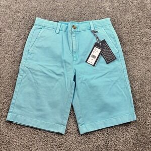 NEW Vineyard Vine Boys Stretch Breaker Shorts Size 14 (28x9) Blue Chino